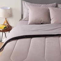 Arthome - Plumón Bicolor Gris Negro 1.5 Plazas