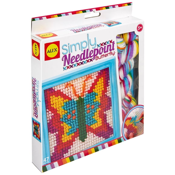 Kit de Bordado de Punto de Cruz ALEX TOYS Simply Mariposa
