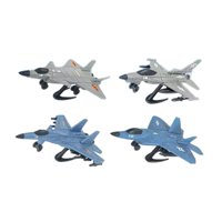 Magideal - 4Pcs Assembly Fighter Modelo De Aviones Adornos De La Modelo De Decoración Del Hogar, Coleccionables De Modelo De Avión 4D Para Gabinete De Televisión