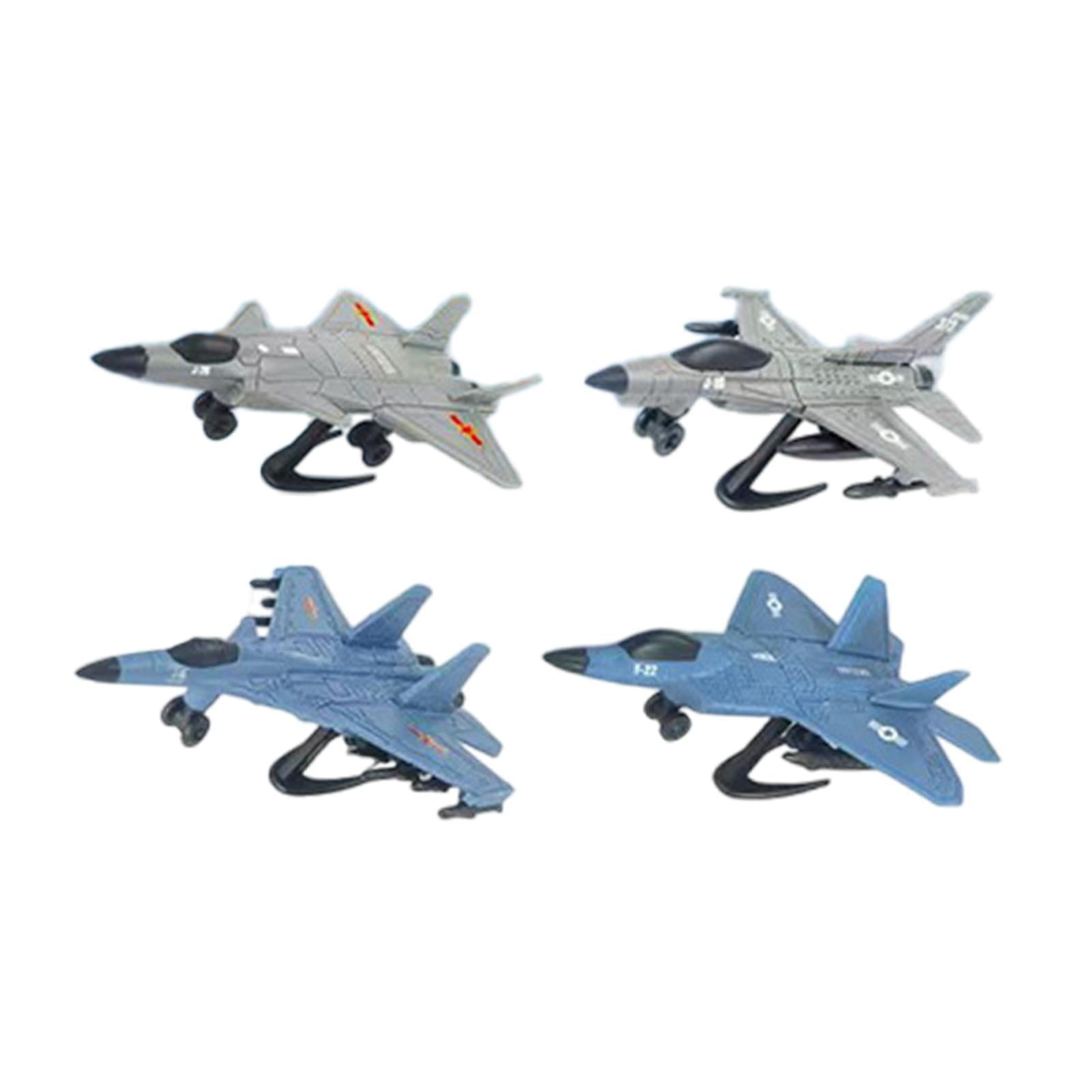 Magideal - 4pcs Assembly Fighter Modelo De Aviones Adornos De La Modelo De Decoración Del Hogar, Coleccionables De Modelo De Avión 4d Para Gabinete De Televisión