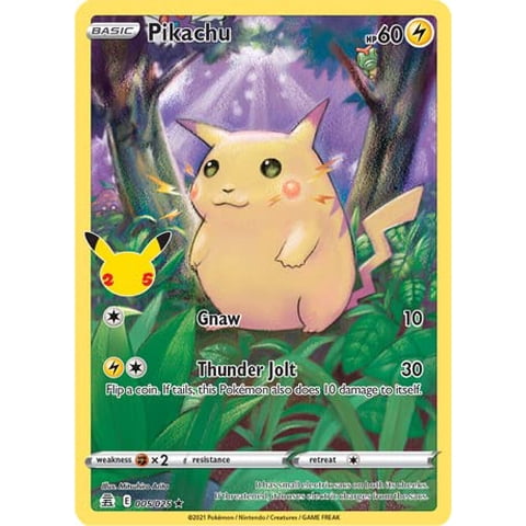 Juego De Cartas Coleccionables Pokémon Celebrations Pikachu 25.º Aniversario
