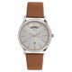 thumbnail image 1 of Reloj Titan NS10010KM01 con esfera blanca y correa de cuero marrón, 1 of 5