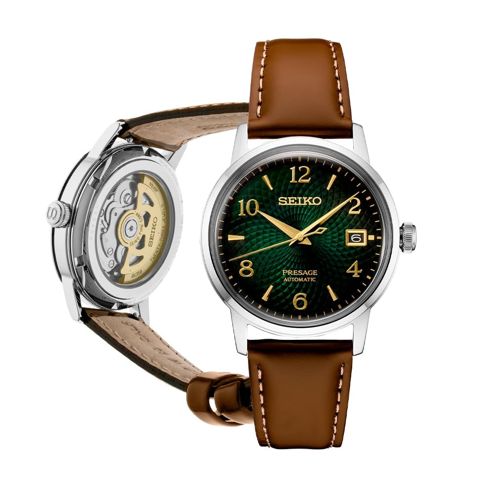 Reloj Seiko Srpe45 Presage Cocktail Time Automatic Para Hombre, Color Verde