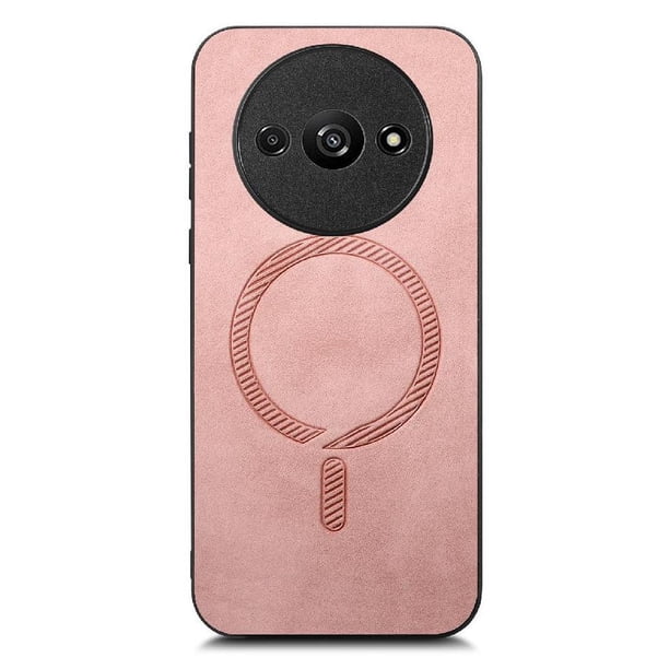 Magnetic Slim Case for Xiaomi Redmi A3 with Camera Guard & Anti-Scratch Back Pink