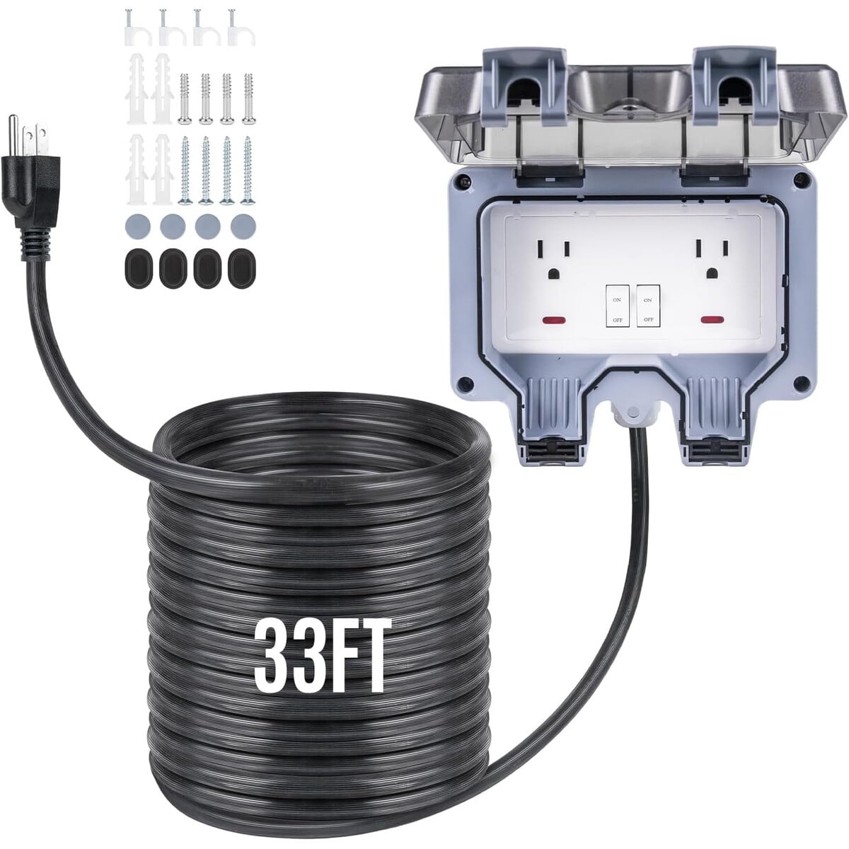 Enchufe Exterior Pjerjzn 15a 110v 10m Ip66 Resistente