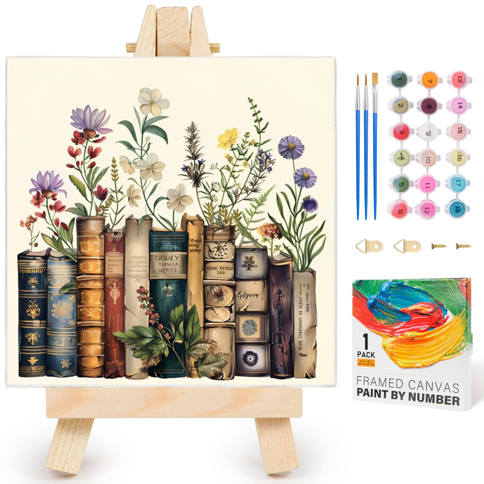 Kit De Pintura Por Números Yezavesu Enmarcado Para Adultos Y Niños, 10 X 10