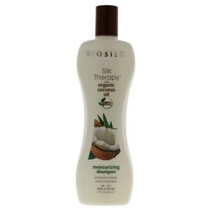Biosilk - Terapia De Seda Con Champú Humectante De Aceite De Coco Orgánico De Para Unisex - Champú De 12 Oz