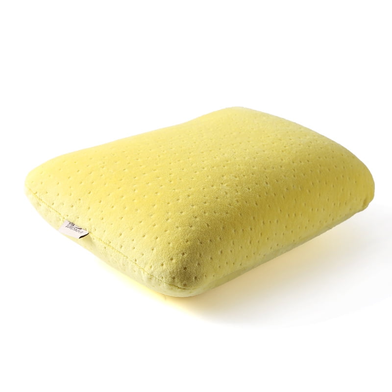 Xmhytop Almohada Rellena De Algodón Con Memoria, Pequeña Para Siesta, Cojín De Mano Y Cintura: Oficina, Sala, Estudiante, Coche, 33x21x9 Cm, Amarillo