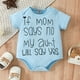 thumbnail image 1 of Newborn Infant Short Sleeve Romper "IF MY MOM SAYS NO" Graphic Crew Neck Bodysuit Onesies For Baby Girls And Boys Toddler Summer Clothes, 1 of 5