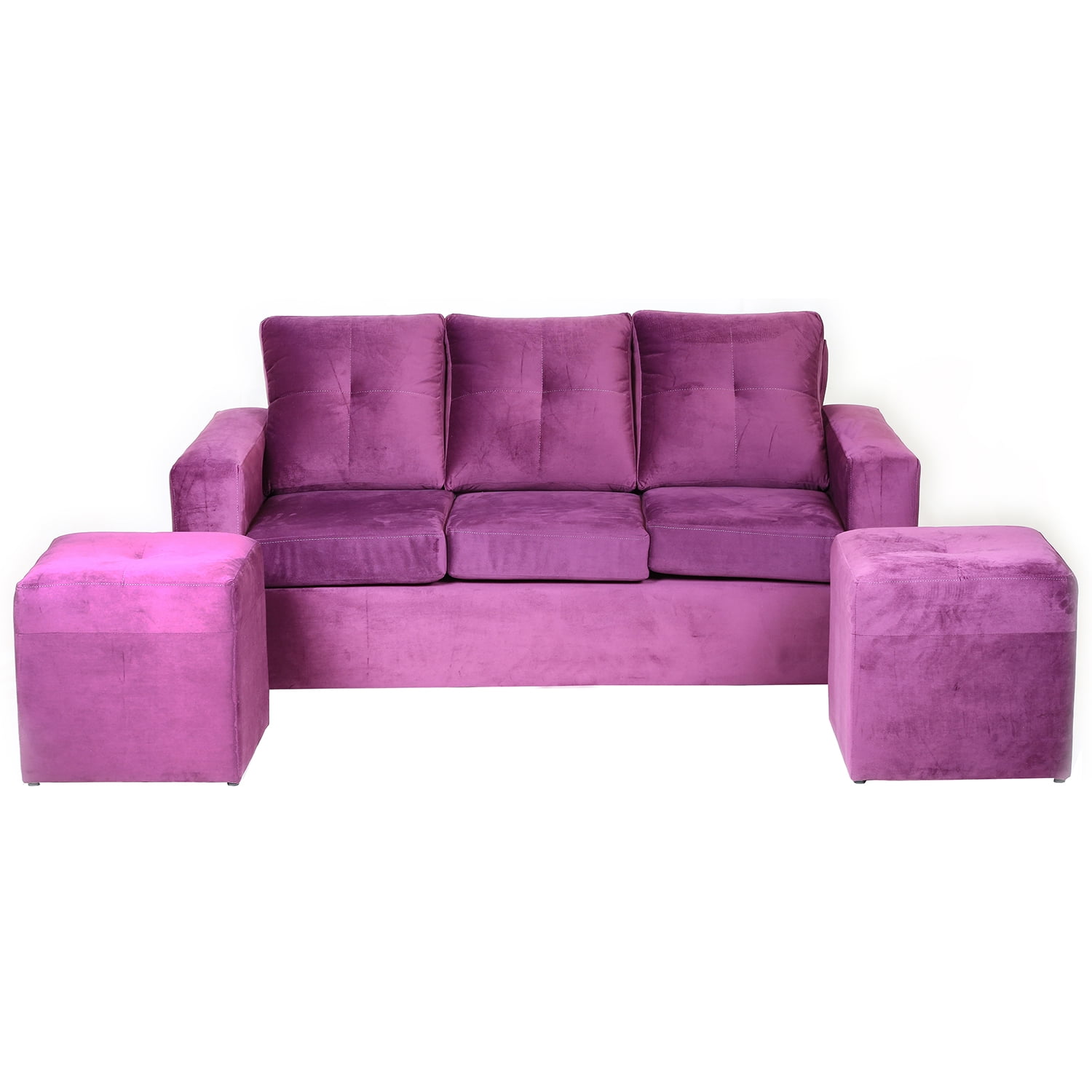 Muebles América - Living Emilia Felpa Lila