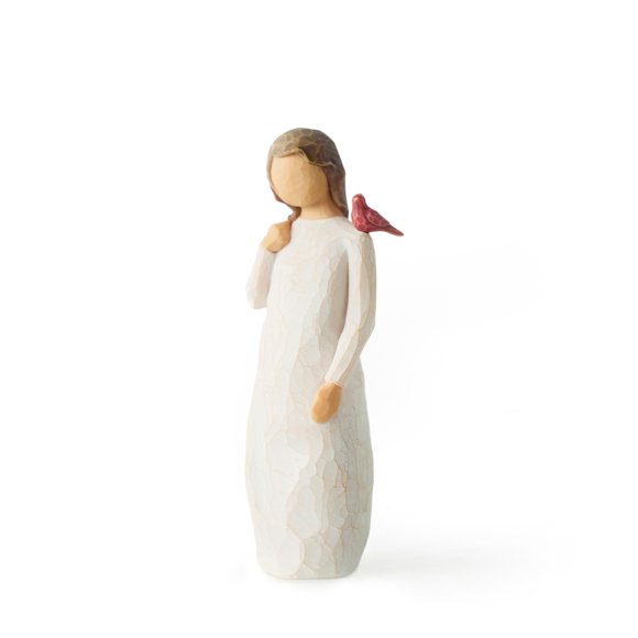 Figura esculpida pintada a mano Willow Tree Messenger