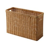 Magideal - Revistero Tejido,Soporte Para Periódicos,Cesta Rústica,Soporte Para Archivos Tejido,Cesta De Almacenamiento Tejida Para Gabinetes De Hogar De Sala De Marrón Claro