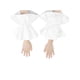 thumbnail image 1 of INSPIRE CHIC Guantes Largos con Volantes para Mujeres, Mangas de Brazo con Dedos Completos hasta el Codo para Boda, Fiesta, Banquete, Baile de Graduación, Vestido de Gracia Blanco, 1 of 6