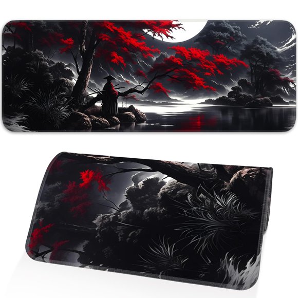Alfombrilla Gaming Extendida Opiuoezi 80x30 cm Luna Roja