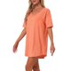 thumbnail image 4 of INSPIRE CHIC Camisón de mujer con cuello en V, camisón cómodo y holgado, talla S, color naranja, 4 of 6