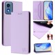 thumbnail image 1 of Funda Billetera con Soporte para Motorola Moto G 2024 5G Bloqueo RFID Plegable Morado claro, 1 of 6