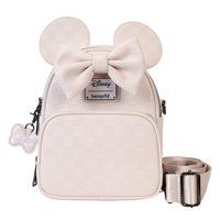 Bolso Loungefly Minnie Mouse Con Textura A Cuadros Convertible