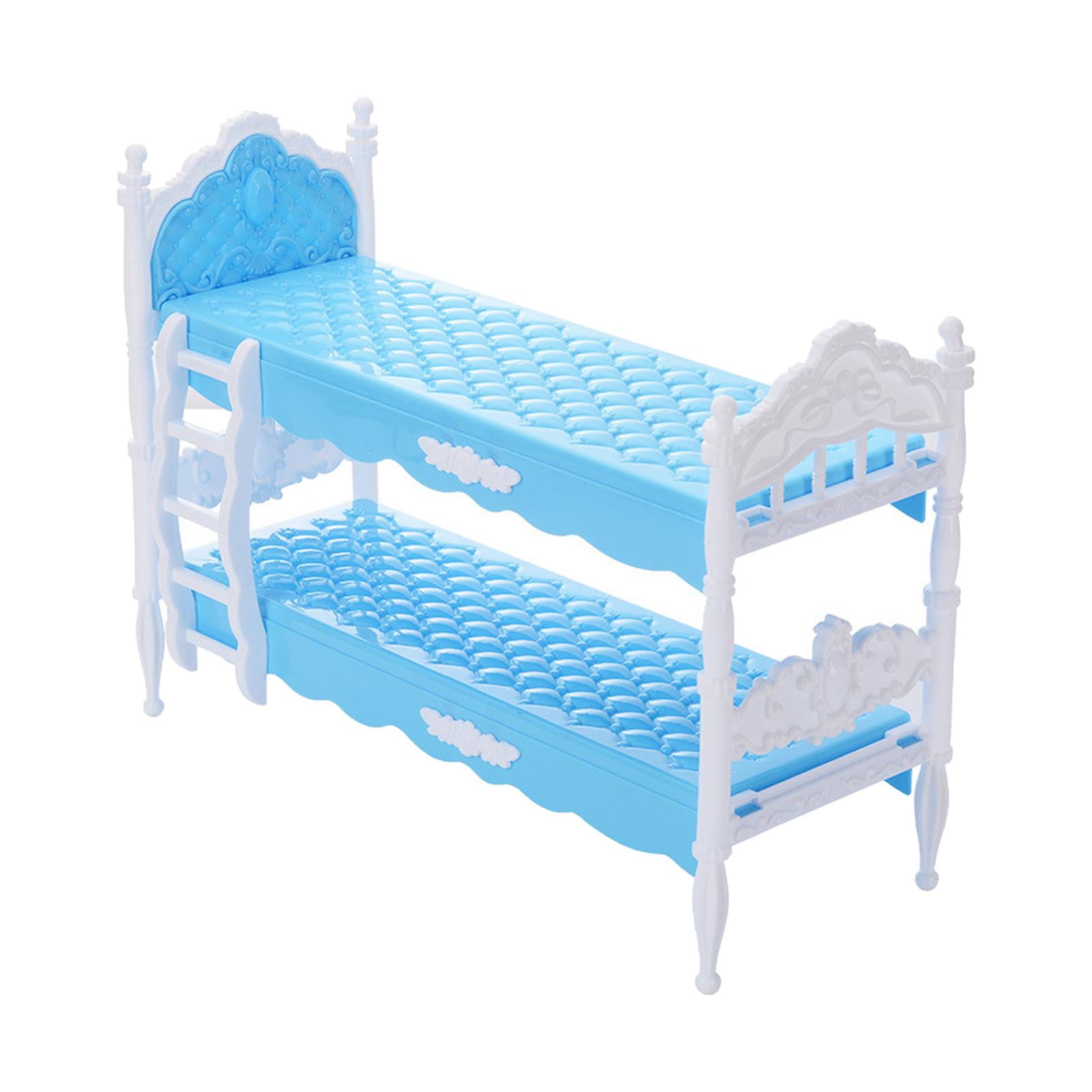 Bothyi - 12.ª Litera Para Casa De Muñecas, Mini Litera Para Niños, Juguetes, Casa De Muñecas A Escala 1/12, Azul