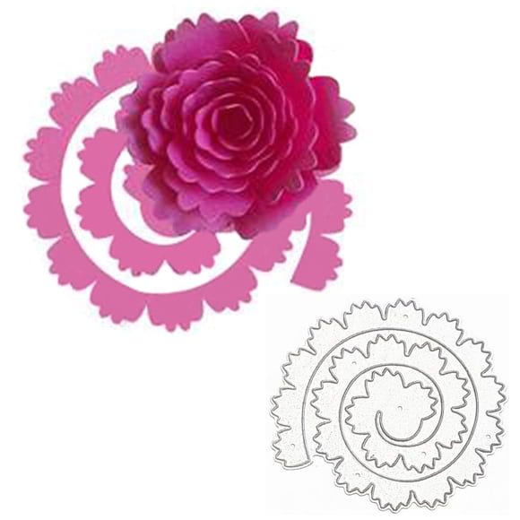 Troquel metálico XMYXCRAFT flor espiral 6 x 5,8 cm