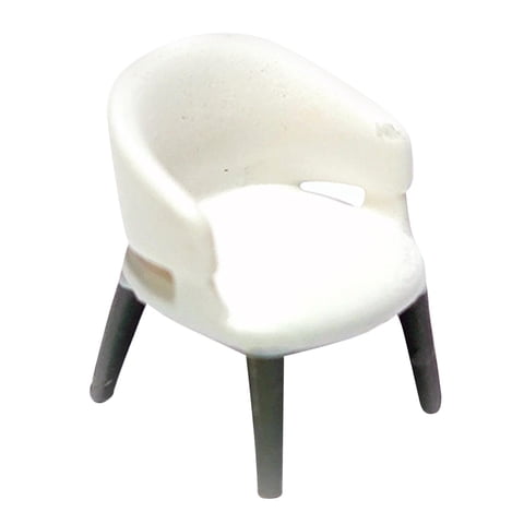 Bothyi - 1/87 Sillas Pequeñas Para Decoración De Mesa De Arena Decoración De Escenas En Miniatura Blanco