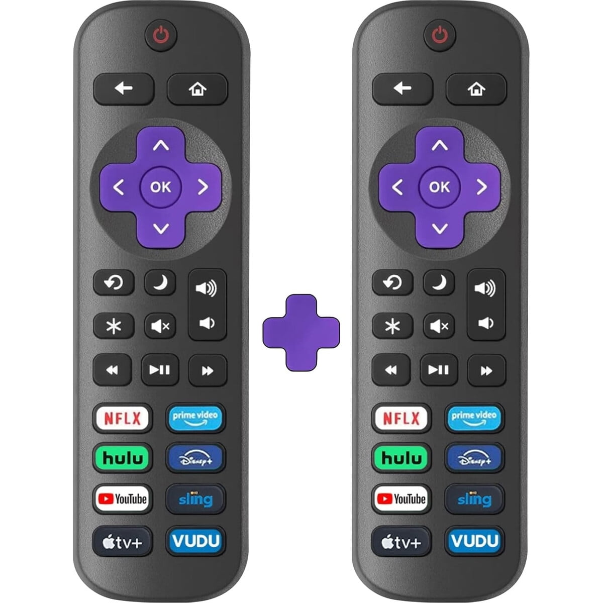 Genérico - Control Remoto Repuesto 2 Pack Para Roku Tv Tcl Hisense