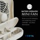 thumbnail image 5 of Ventilador a batería O2COOL Treva de 5 pulgadas, 2 velocidades, 2 unidades, color gris, 5 of 6