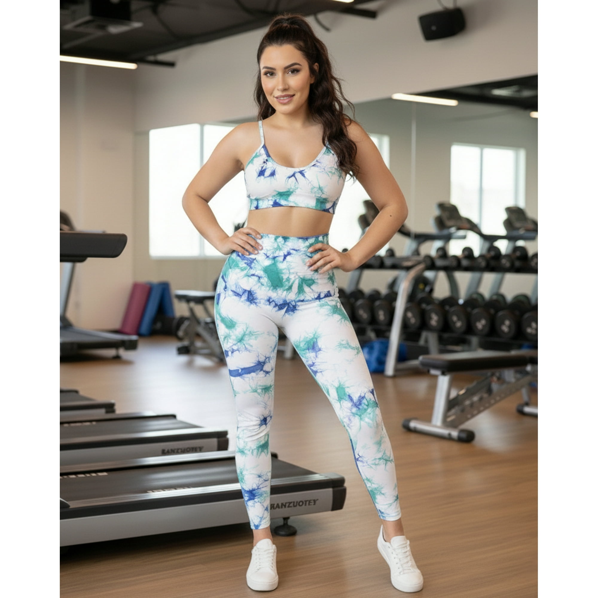 Flix Spa - Conjunto Deportivo Largo Tie Dye Moldeador Levanta Cola