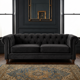 thumbnail image 1 of Sofa Florencia 3C Tela Velvet Negro, 1 of 6