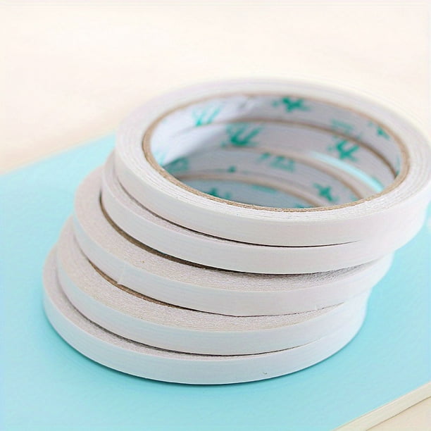 5 Rolls Double Sided Adhesive Tape, Double-Side Craft Tape For Card Making, Scrapbooking, DIY Crafts And Office School Stationery Supplies