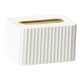thumbnail image 3 of Caja De Pa?uelos Dispensador De Pa?uelos De Borde Redondeado Para Organizador De Ba?o De Dormitorio Oro Blanco, 3 of 5