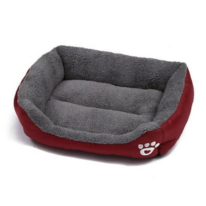 Genérico - Cama Ultrasuave Para Mascotas Rojo Talla L 66Cm X 50Cm