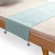 thumbnail image 2 of Piecera para cama 2 plaza - king en lino pompones 70x210 cm color agua, 2 of 3