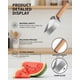 thumbnail image 2 of Cortador sandía triángulo acero inoxidable mango madera 3 uds utensilio cocina, 2 of 7