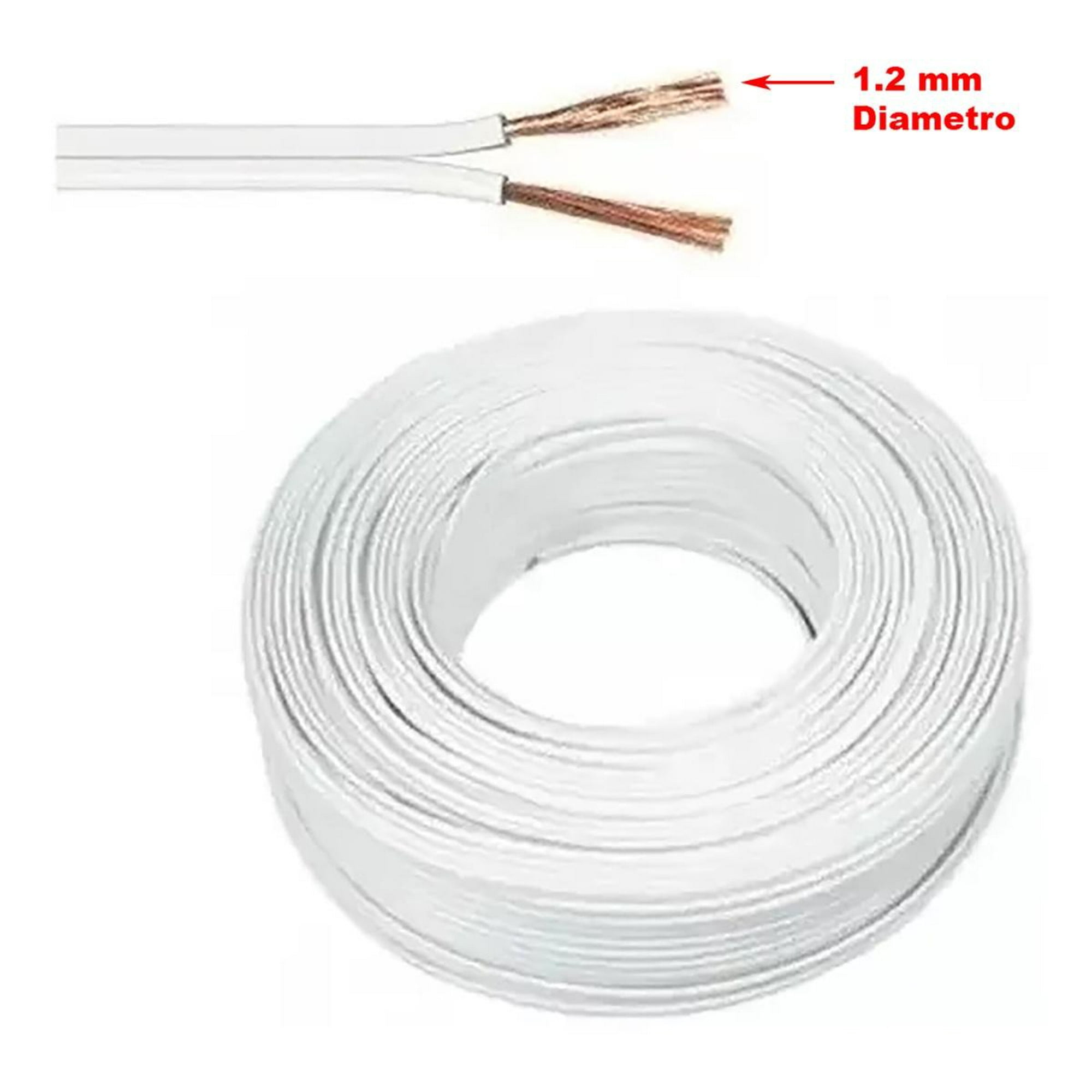 Prex - Cable Paralelo Blanco 2 X 1,2mm Diametro Cobre Aleación Cca (100 Mts)