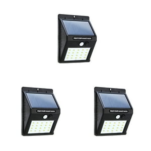 Hbled - Pack 3 Foco Solar Led Con Sensor De Movimiento 5W