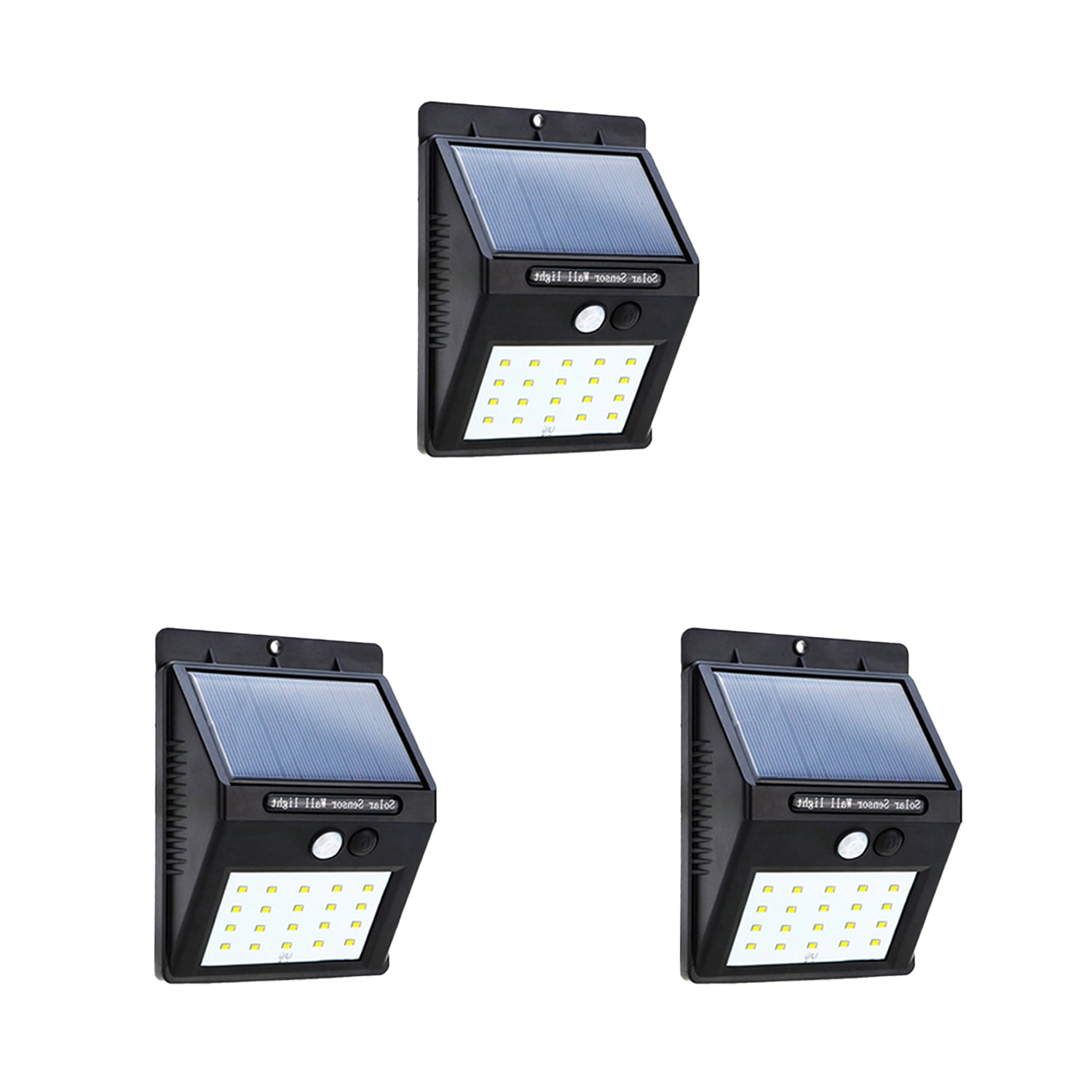 Hbled - Pack 3 Foco Solar Led Con Sensor De Movimiento 5w