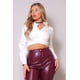 thumbnail image 5 of Camisa CC Clothing Cropped Blanca Lazo Cruzado Manga Larga S, 5 of 5