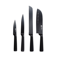 Bergner - Set 4 Cuchillos Acero Inoxidable Blackblade