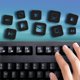 thumbnail image 3 of Teclado táctil USB para montaje en rack Adesso AKB-425UB - Negro, 3 of 9