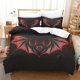 thumbnail image 1 of Cartoon Bat Batman Flying Purple Green Pink Kid Duvet Quilt Cover Bedding3-Piece Bedding Set, 1 of 5