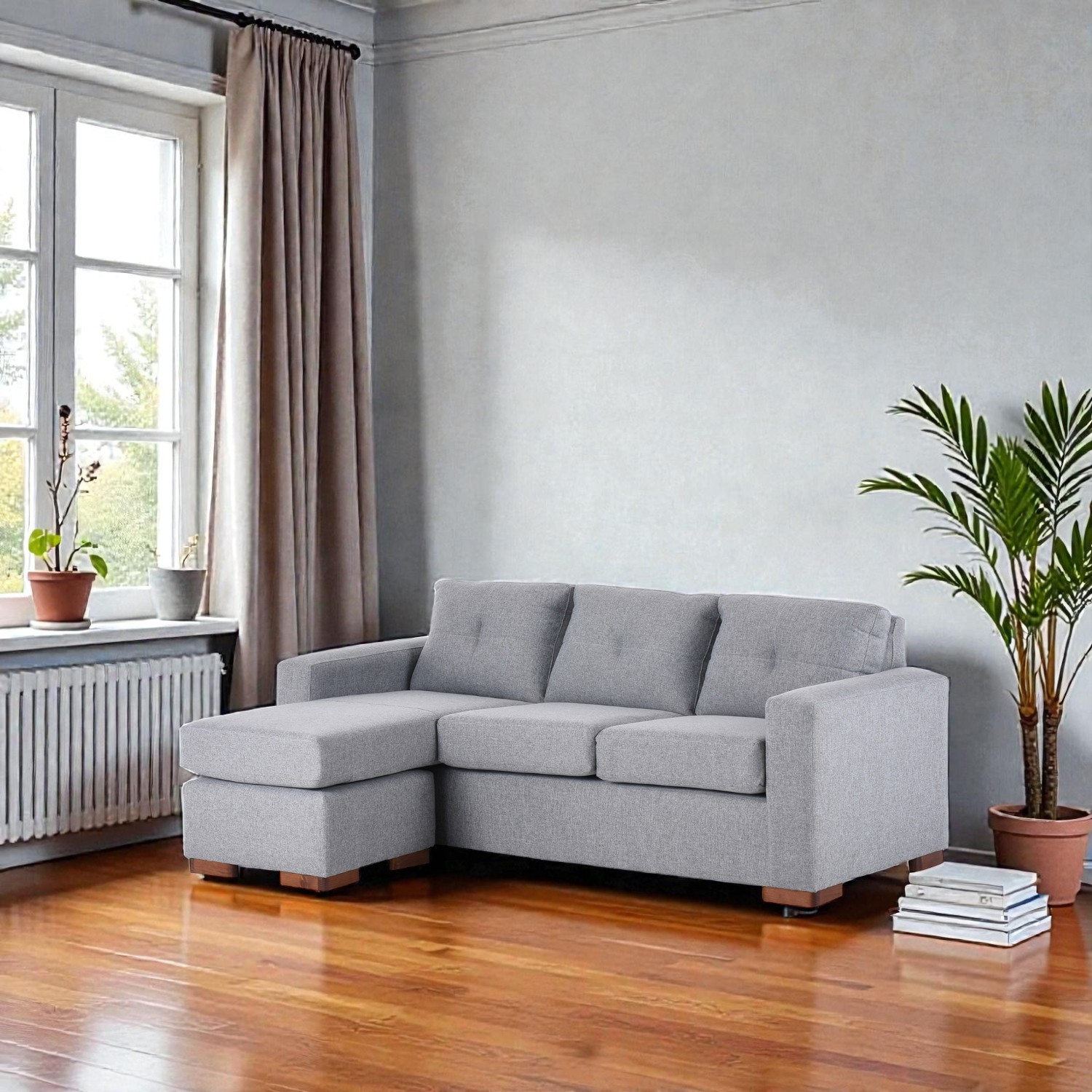 Muebles Altiro - Seccional Emma-Tela Lino Bahía Gris