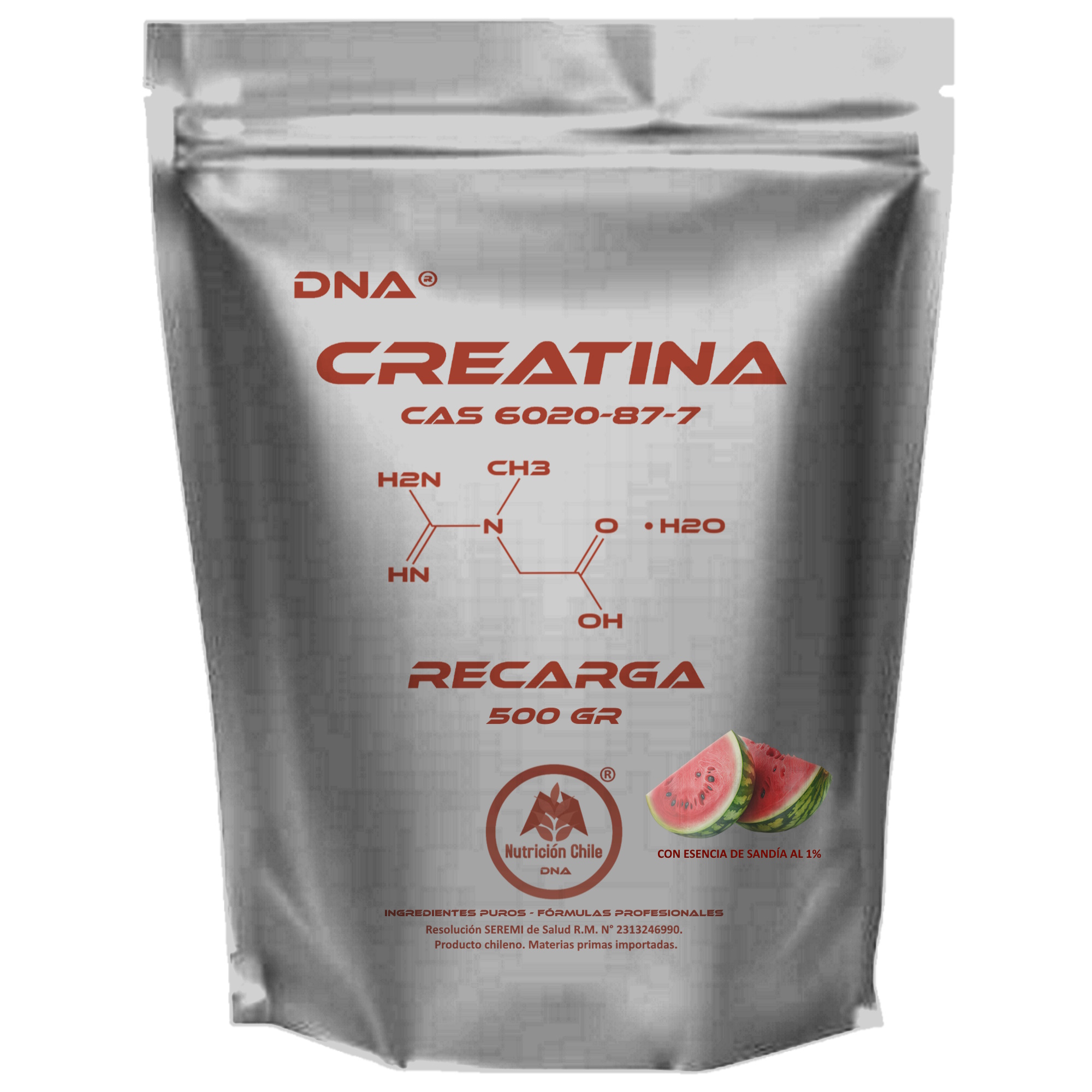 Dna - Creatina D N A - Sabor Sandía - Recarga - 500Gr
