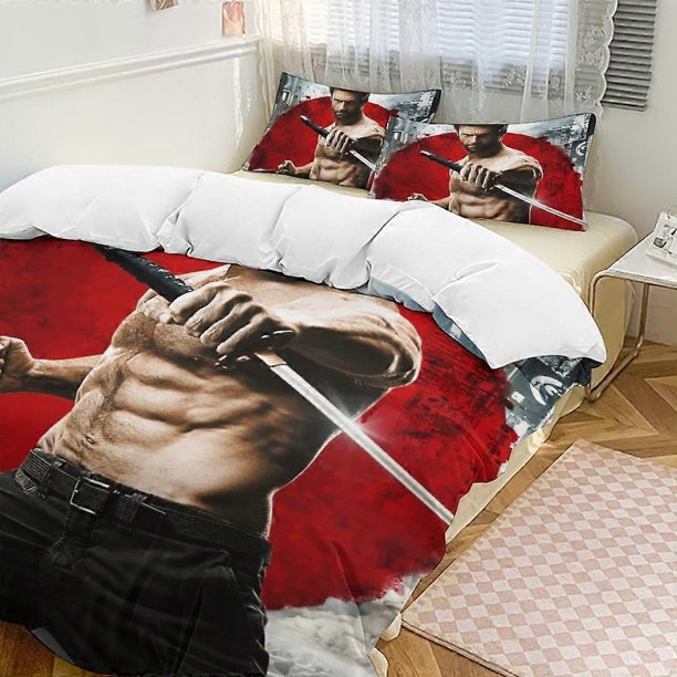 Wolverine Bedding Comforter Se, 3-Piece Bedding Set Soft Wa Bed Set for Bedroom All Season