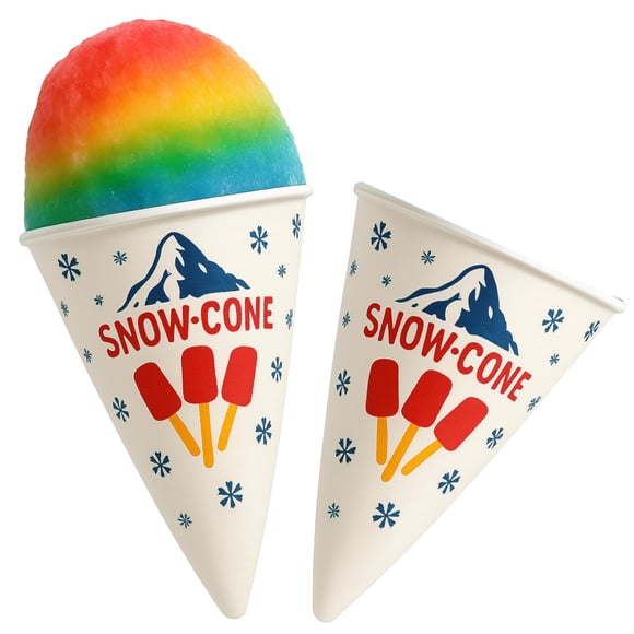 Vasos de Papel para Conos de Nieve Concession Essentials 177 ml (100 unidades)