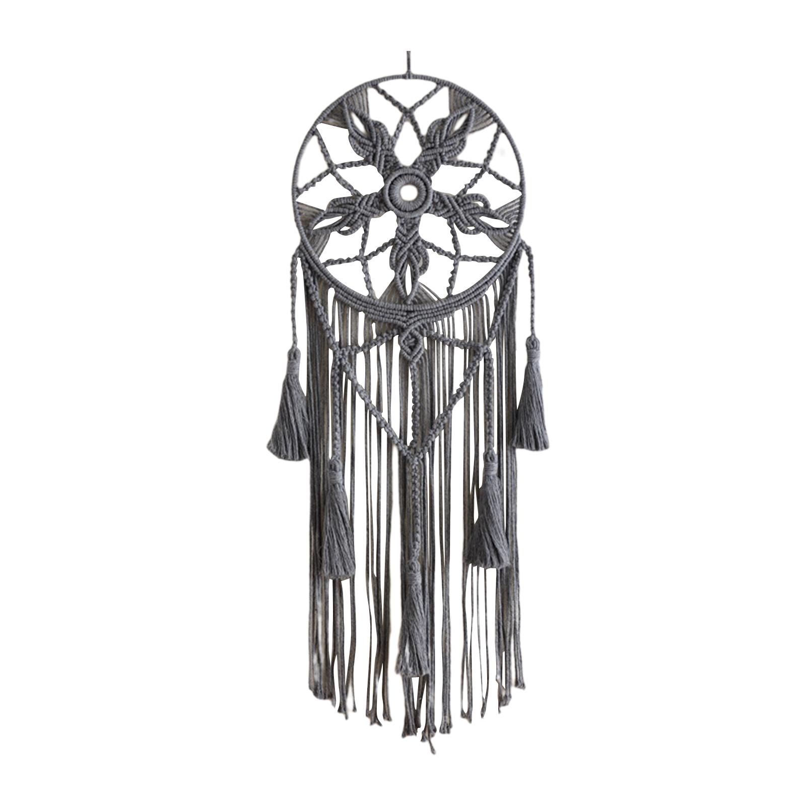 Bothyi - Aro Atrapasueños Decorativo Decoración Del Hogar Macramé Para Fiesta Balcón Granja Gris