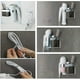 thumbnail image 5 of Soporte para secador de pelo autoadhesivo de pared para plancha de pelo con almacenamiento de ABS para guardar cepillos y accesorios de peinado. Fuerte adhesivo con bridas de silicona., 5 of 8