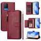 thumbnail image 1 of Funda tipo libro para OPPO A55S 5G/A53S con bolsillo con cremallera, cierre magnético, 7 ranuras para tarjetas y correa para la muñeca., 1 of 6