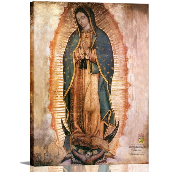 Lienzo decorativo de pared con Nuestra Señora de Guadalupe, México, 30 x 40 cm