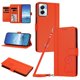 thumbnail image 1 of Funda Cartera Trébol para Motorola Moto G Power 2024 5G con Ranuras Tarjetas y Carga Inalámbrica Naranja, 1 of 6