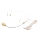 thumbnail image 1 of auricular con cable de doble gancho, micrófono con diadema, 3 mm de ángulo recto, beige, 1 of 3